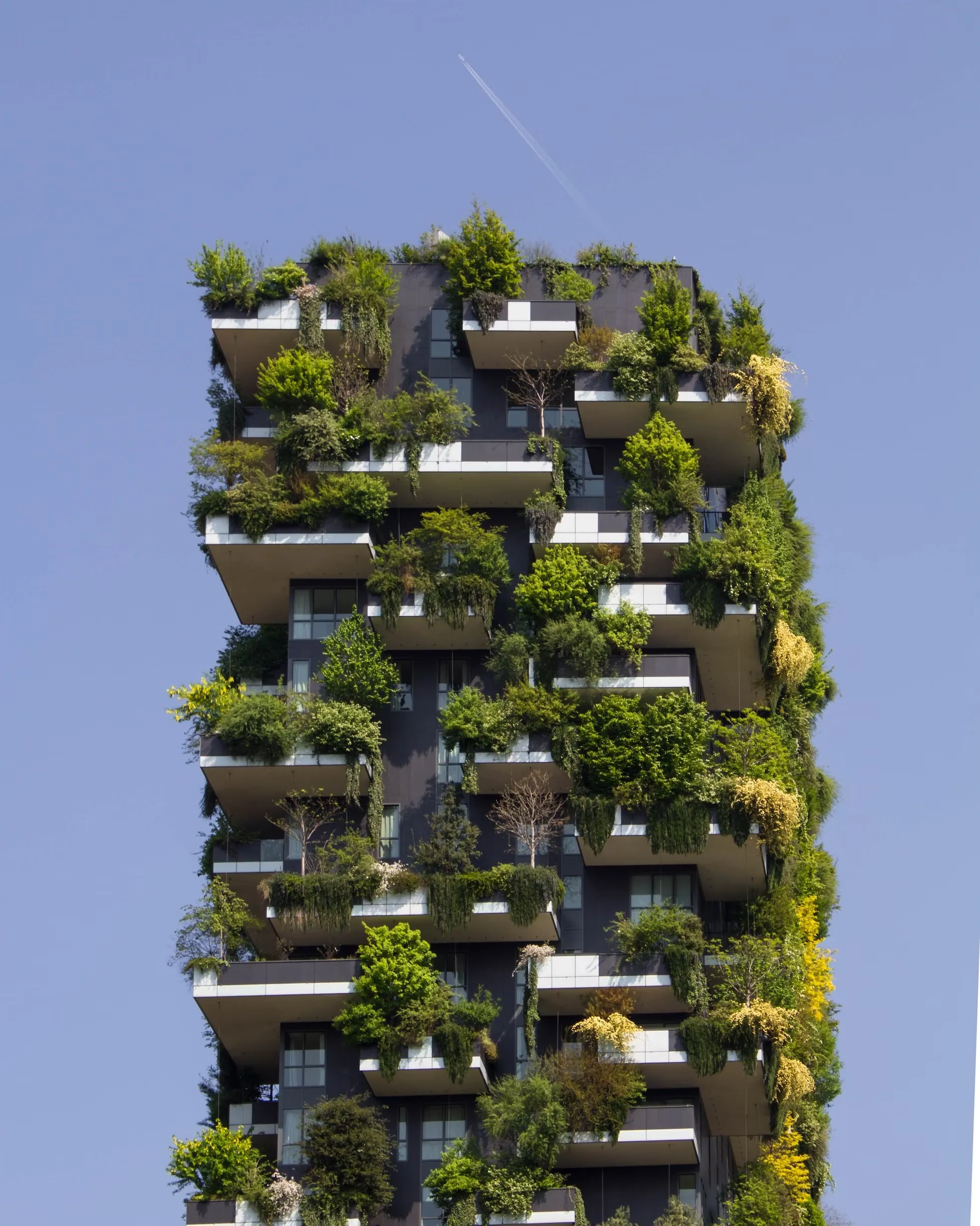 Tower with planted balconies